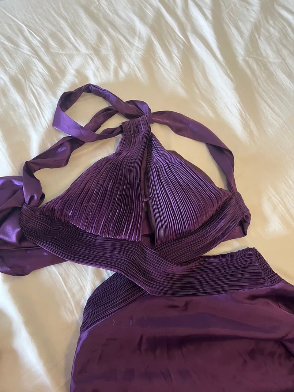 Vestido de festa em cetim transpassado - Foto 2