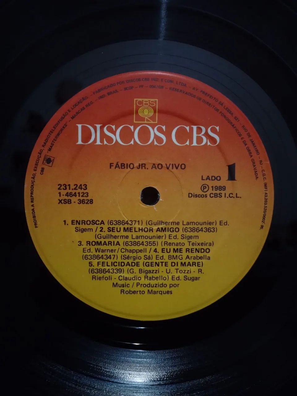 Vinil Fábio Jr. Ao Vivo 1989. - Foto 3