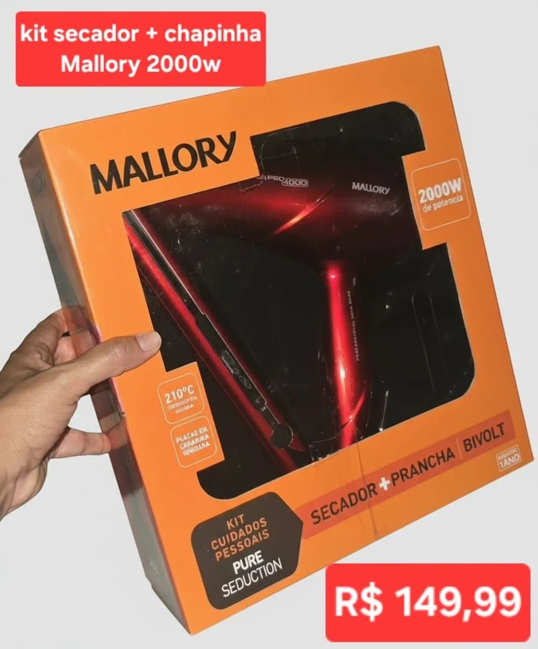 Kit secador e prancha