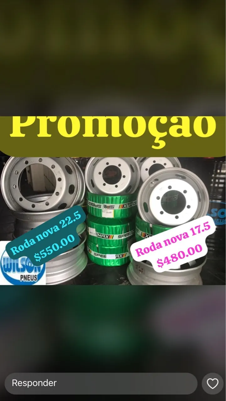 Rodas novas para caminhão em promoção
