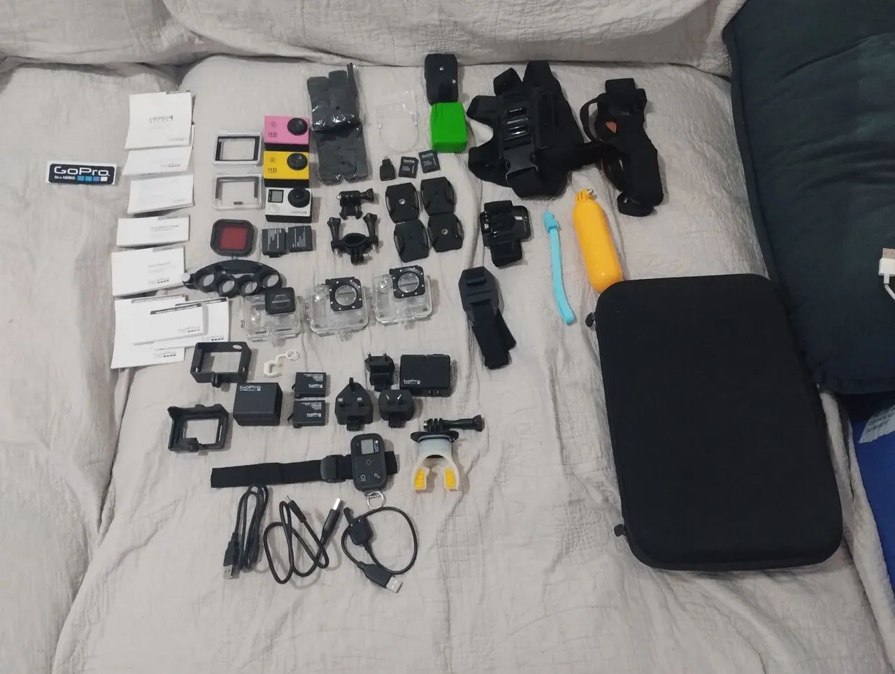 Kit GoPro Completo - Câmera de Ação, Acessórios e Case