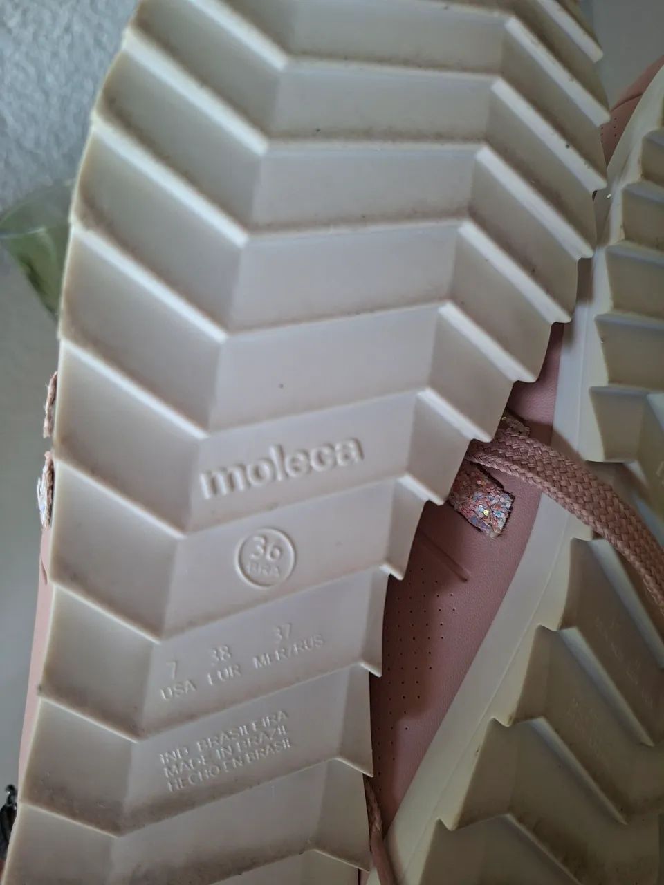 Tenis Moleca rosa n. 36 semi novo - Foto 4