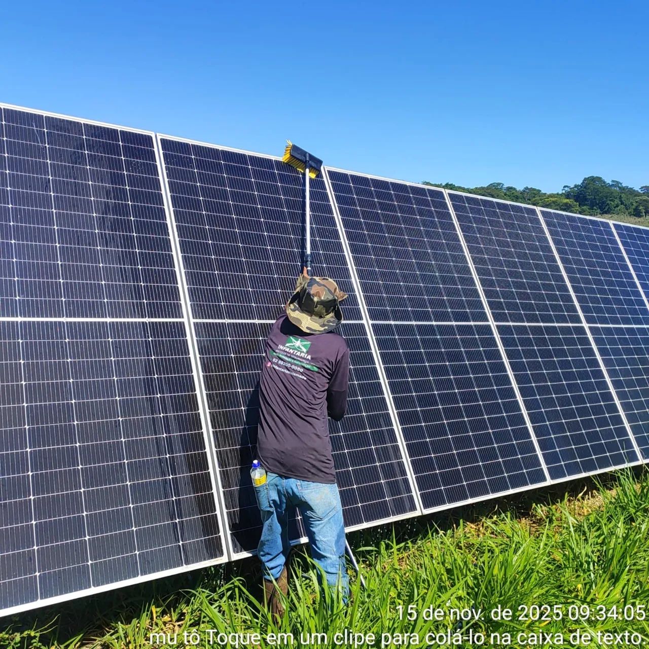 Limpeza de placa solar 