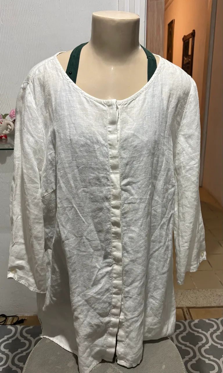  Blusa puro linho branca.  - Foto 3