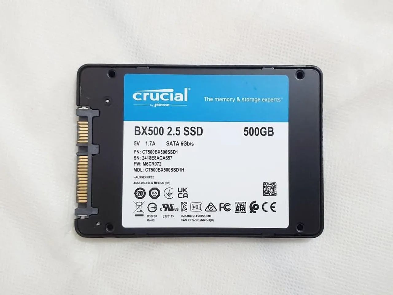 SSD Crucial BX500 500GB Sata lll 2.5. - Armazenamento - Tatuapé