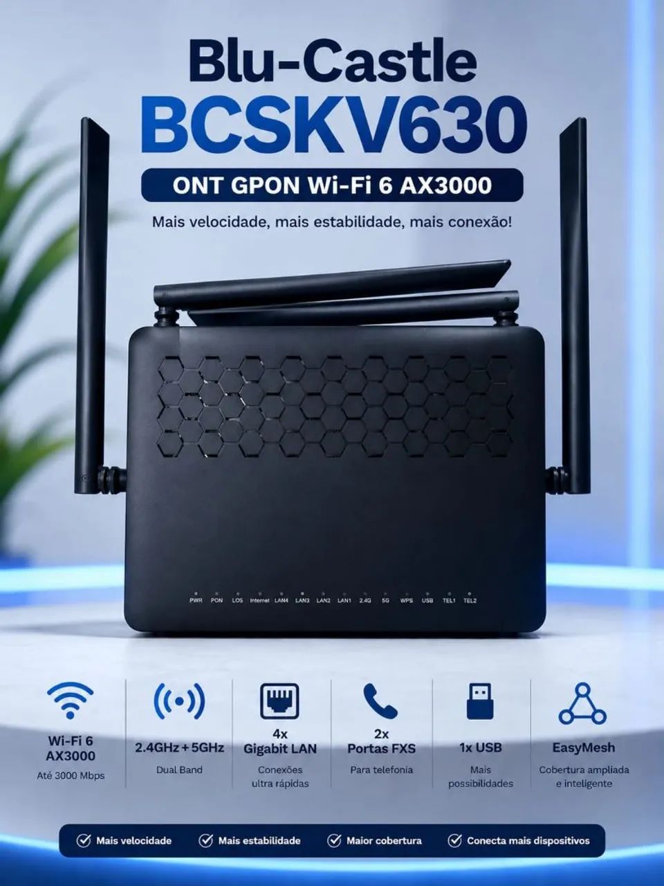 EQUIPAMENTOS DE INTERNET ONT XPON 