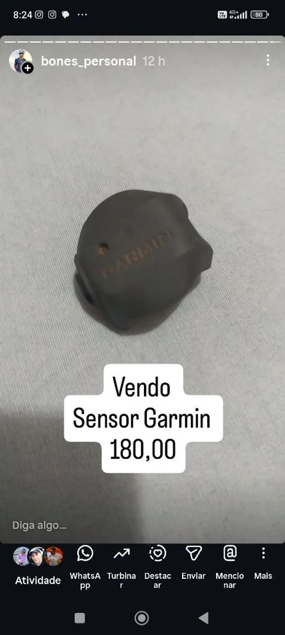 Sensor de velocidade e cadência Garmin 