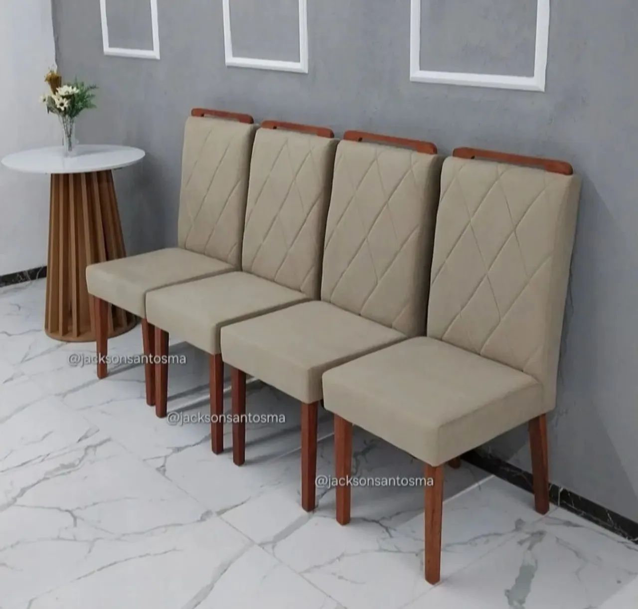4 Cadeiras de Luxo com Cabeceira - Conforto e Elegância em Pronta Entrega - Foto 3