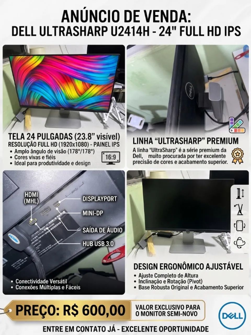 Monitor Dell UltraSharp U2414H