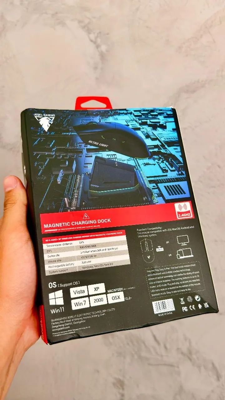 Mouse gamer + Base de carregamento Jedel Gaming  - Foto 2