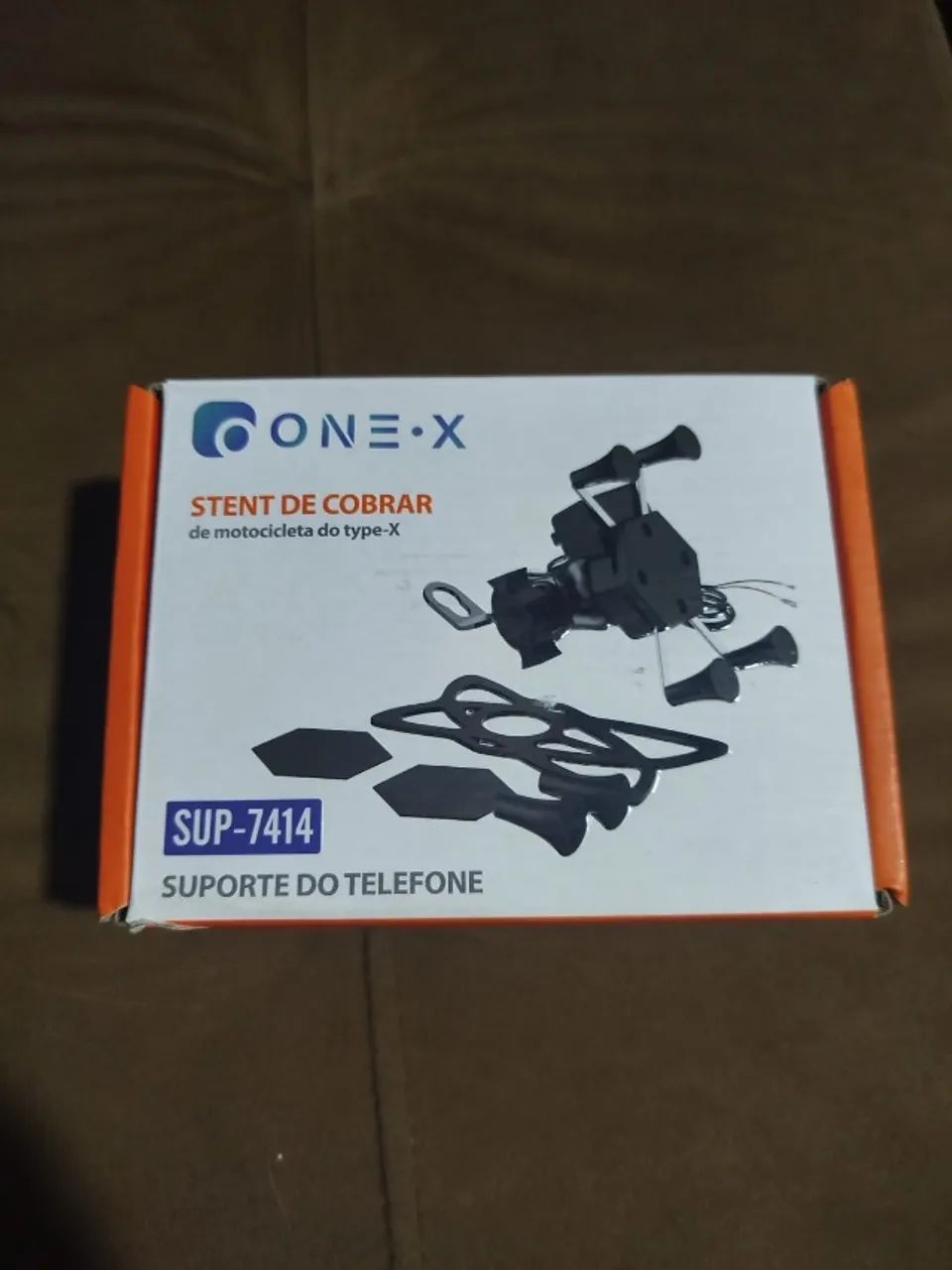 Suporte de celular com carregador para moto