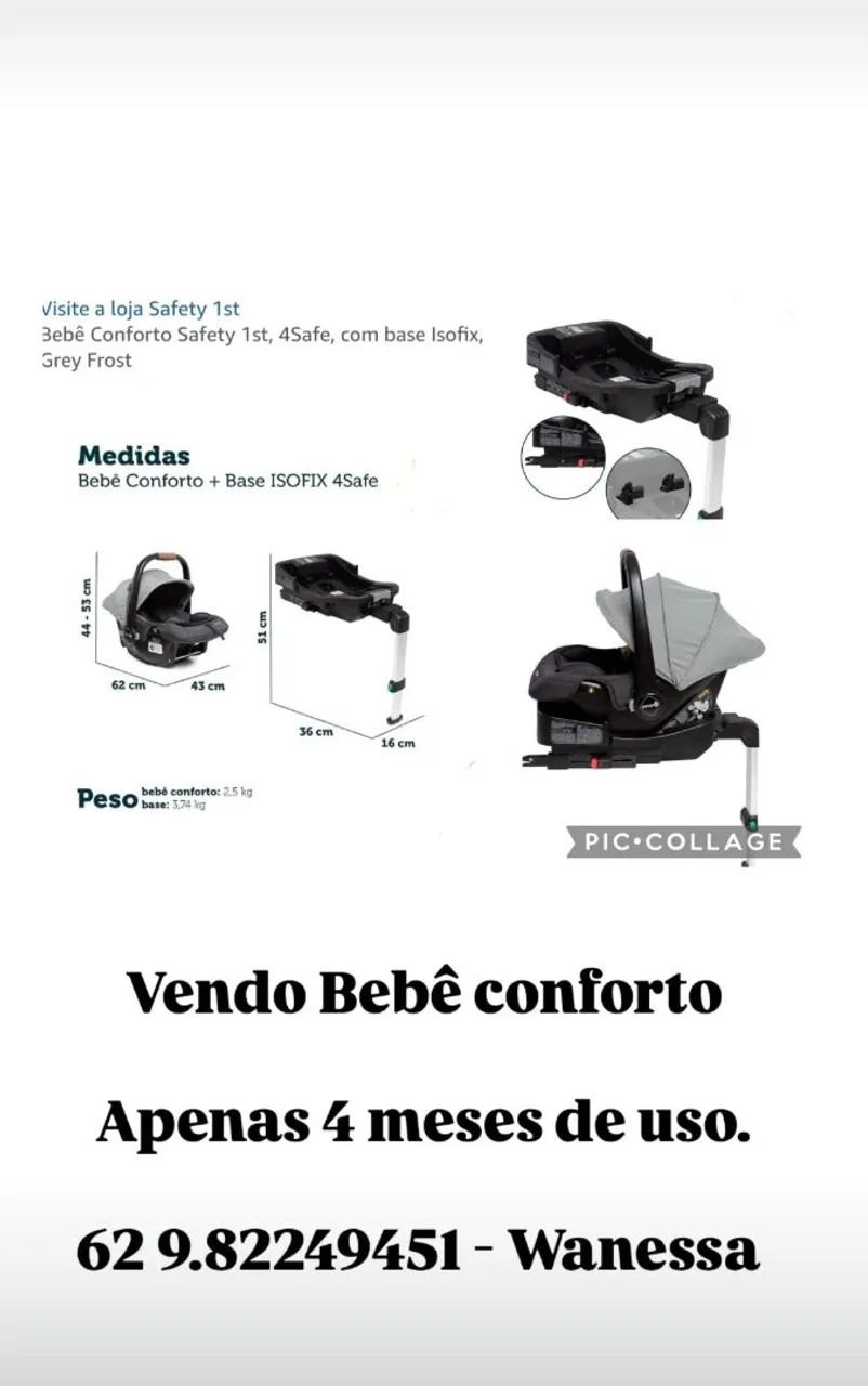 Bebê conforto com isofix.