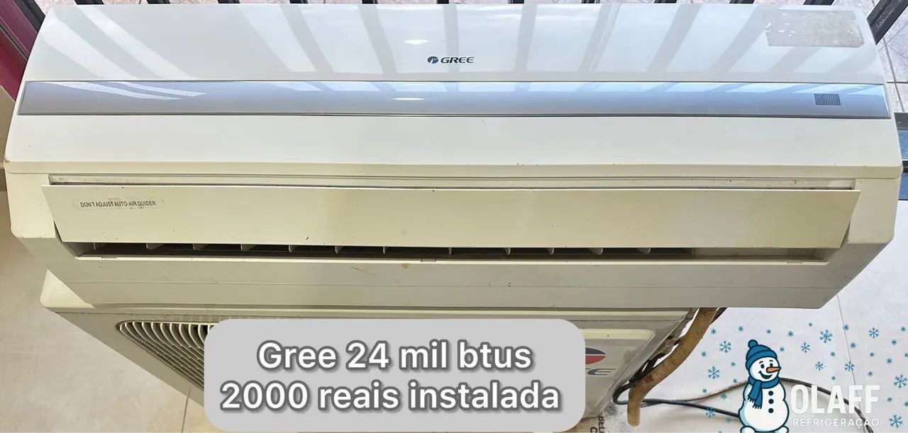 Central de ar gree 24 mil btus convencional, entregue instalada 