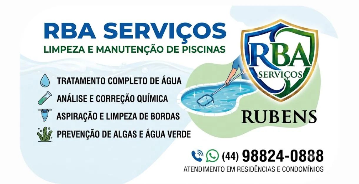 Limpeza de Piscinas.