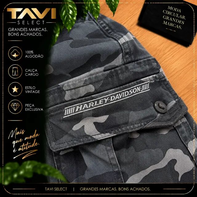 Calça Cargo Harley-Davidson Camuflada - Foto 2