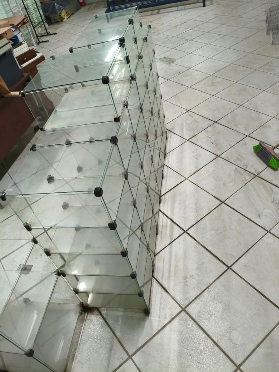 Balcões de vidro 