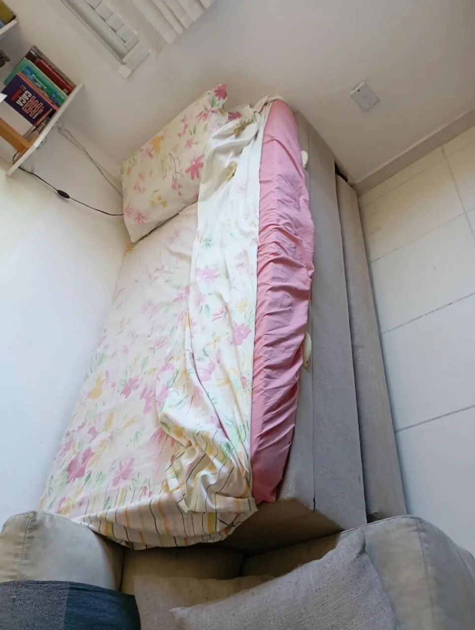 bicama de solteiro com bau e colchão - Foto 4