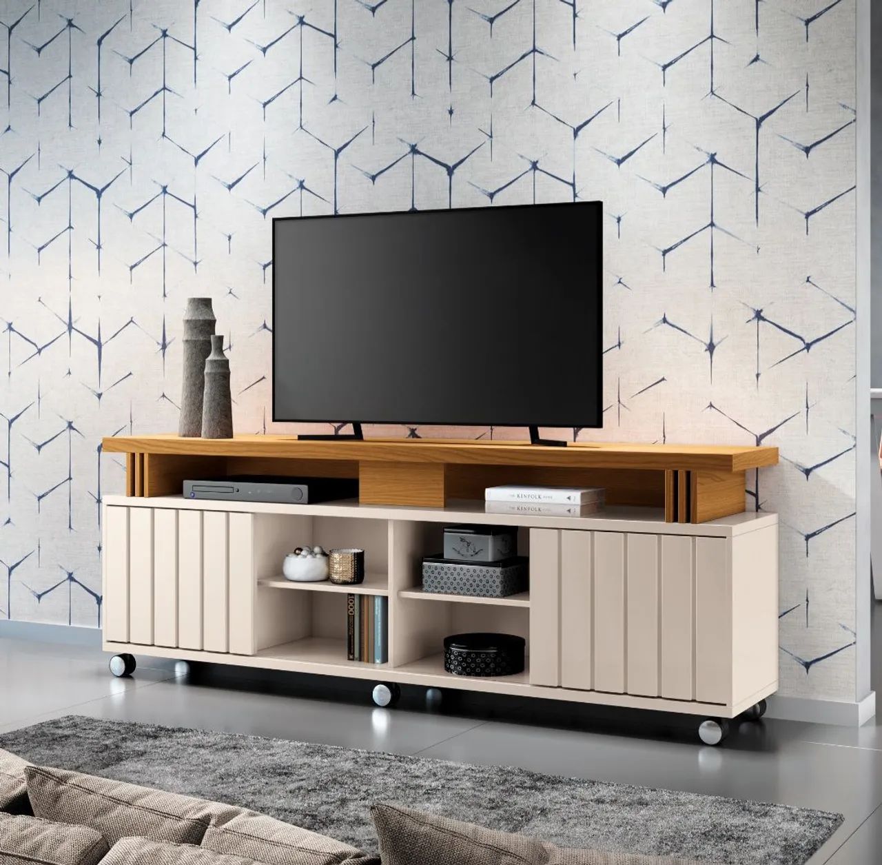 BANCADA PARA TVS COM RODINHAS 