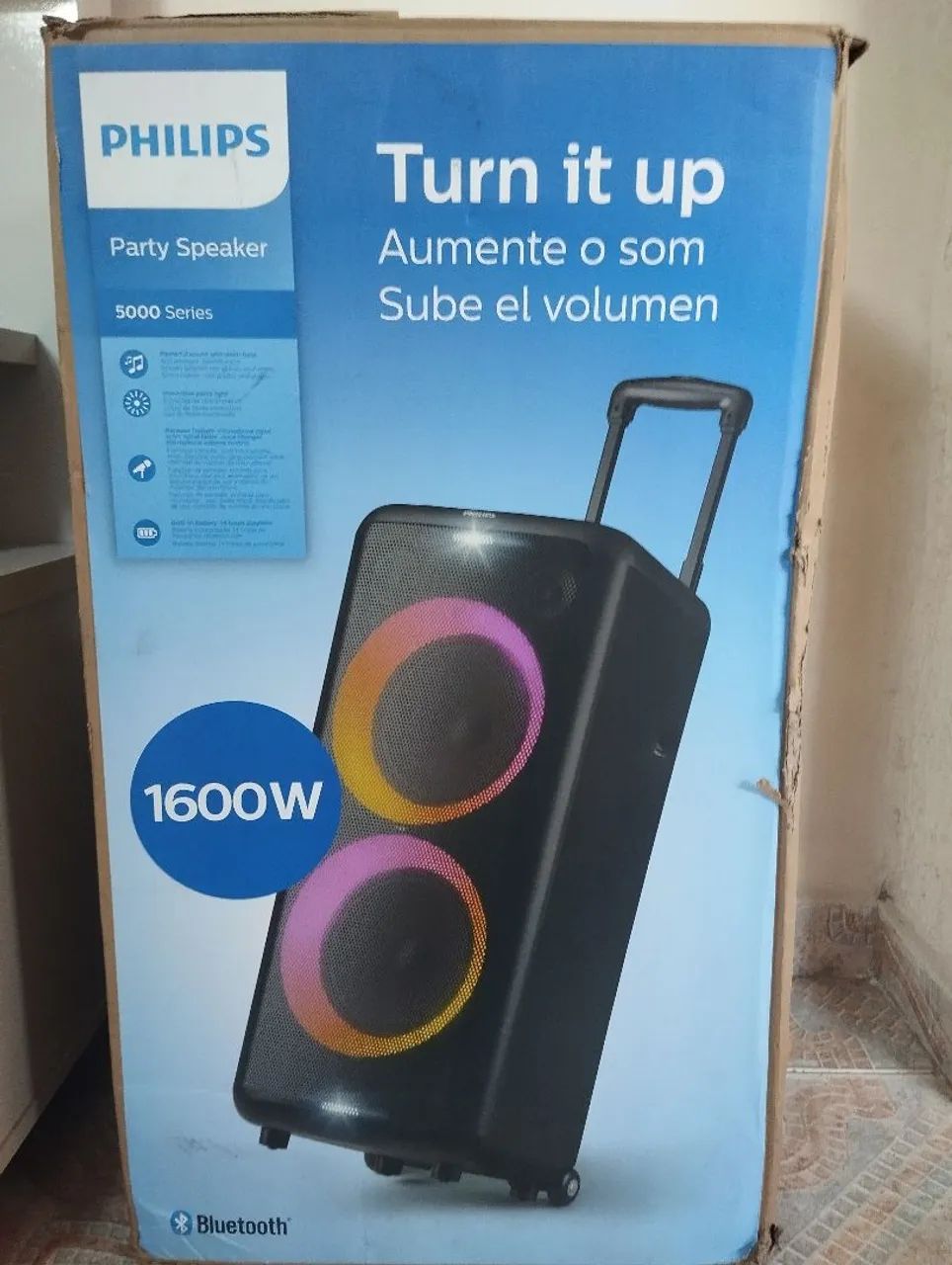 Caixa de Som Philips 1600W Nova na Caixa. - Foto 2
