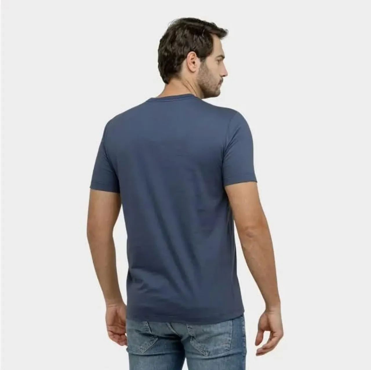 Camiseta Calvin Klein Azul Tam G - Foto 3