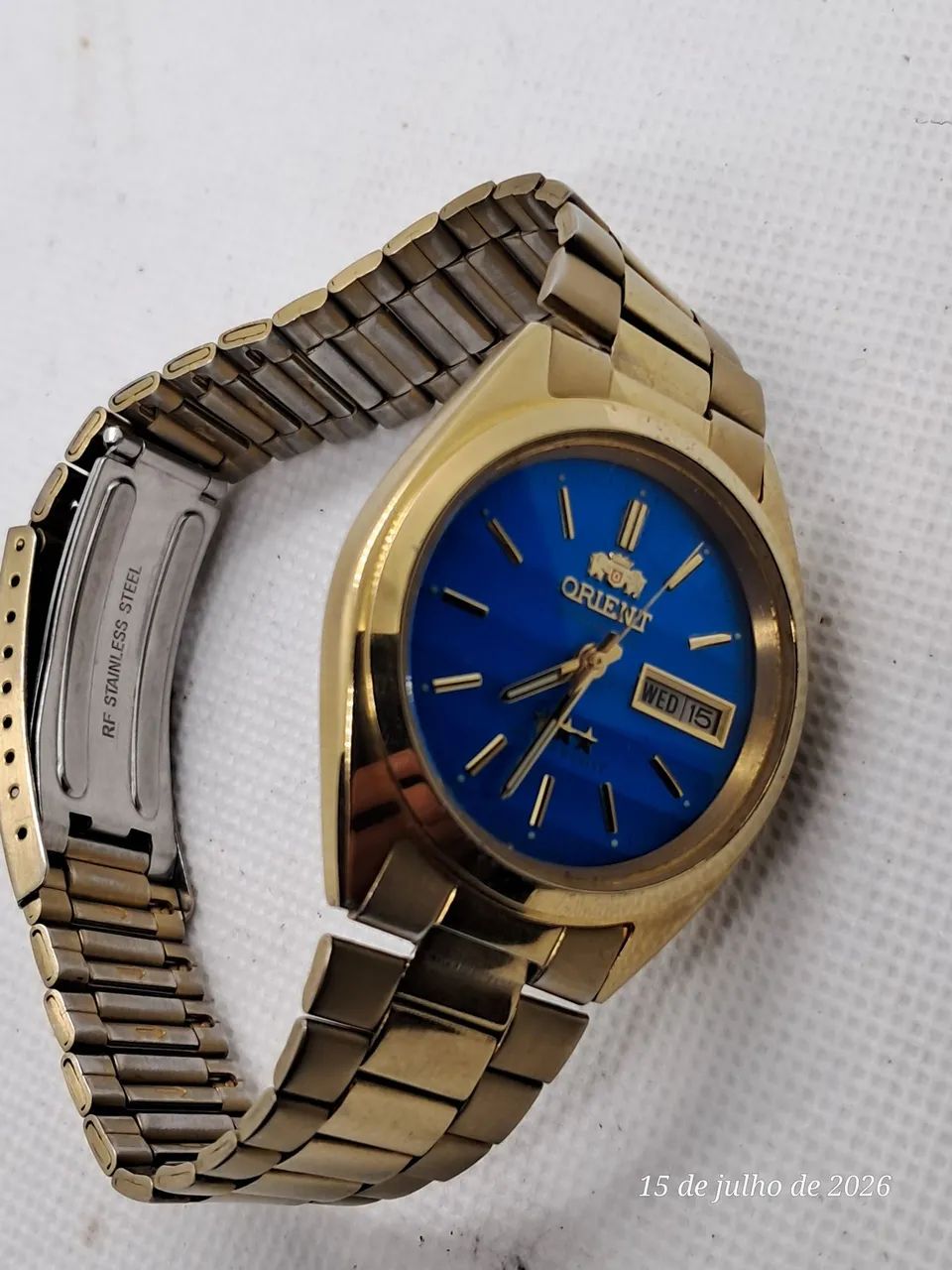 Relogio Orient 3 estrelas automático azul - Foto 2