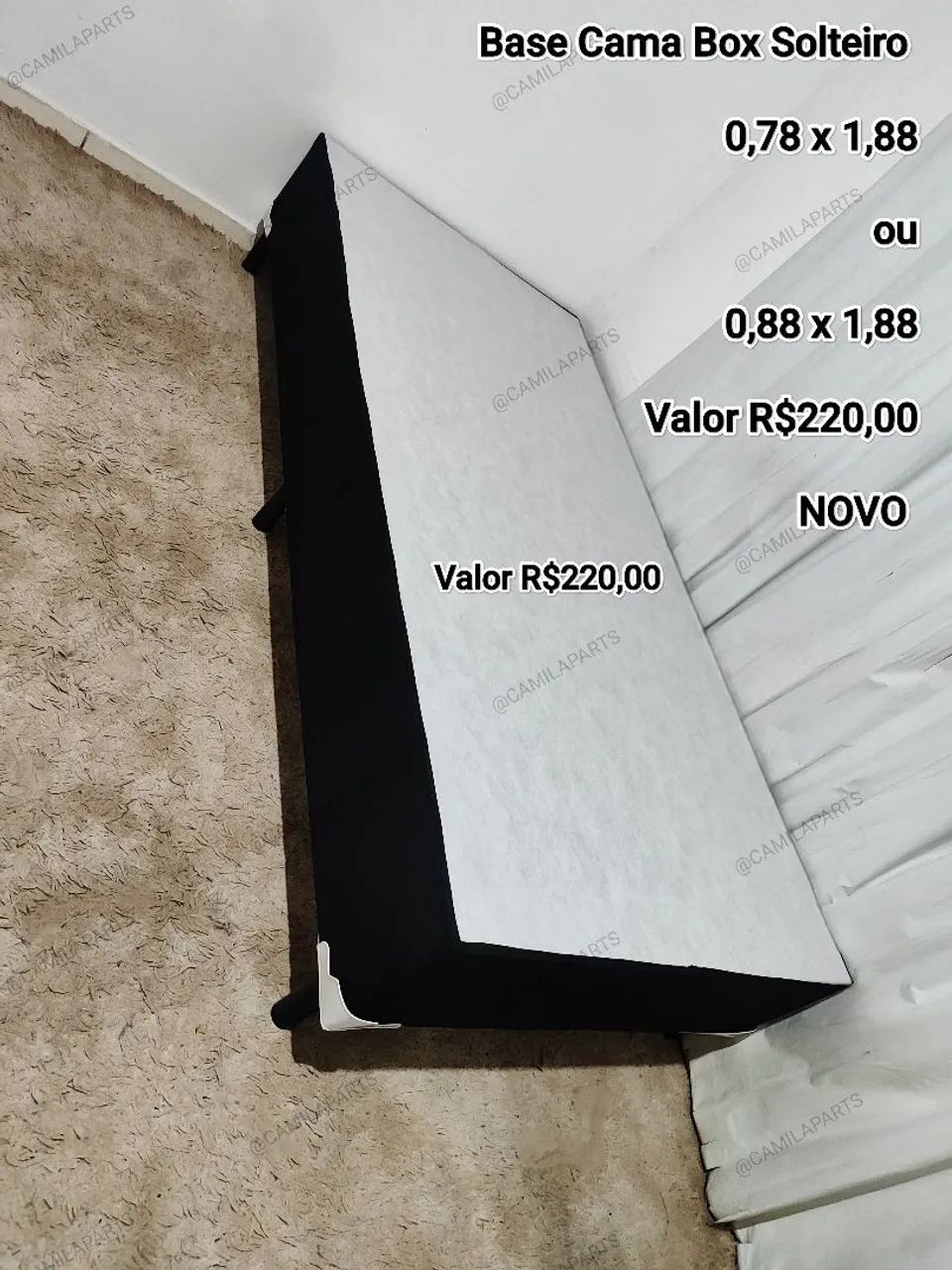 Base Cama Box Solteiro NOVO (ENTREGO)