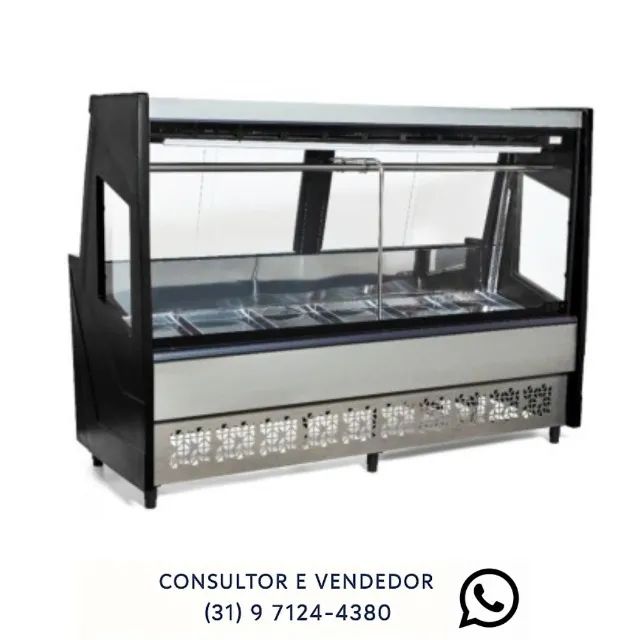 Balcão de Carnes 2M Preto Polar