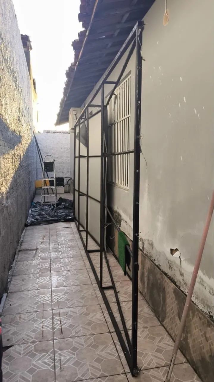 Estrutura de ferro para coberta 5x2,20