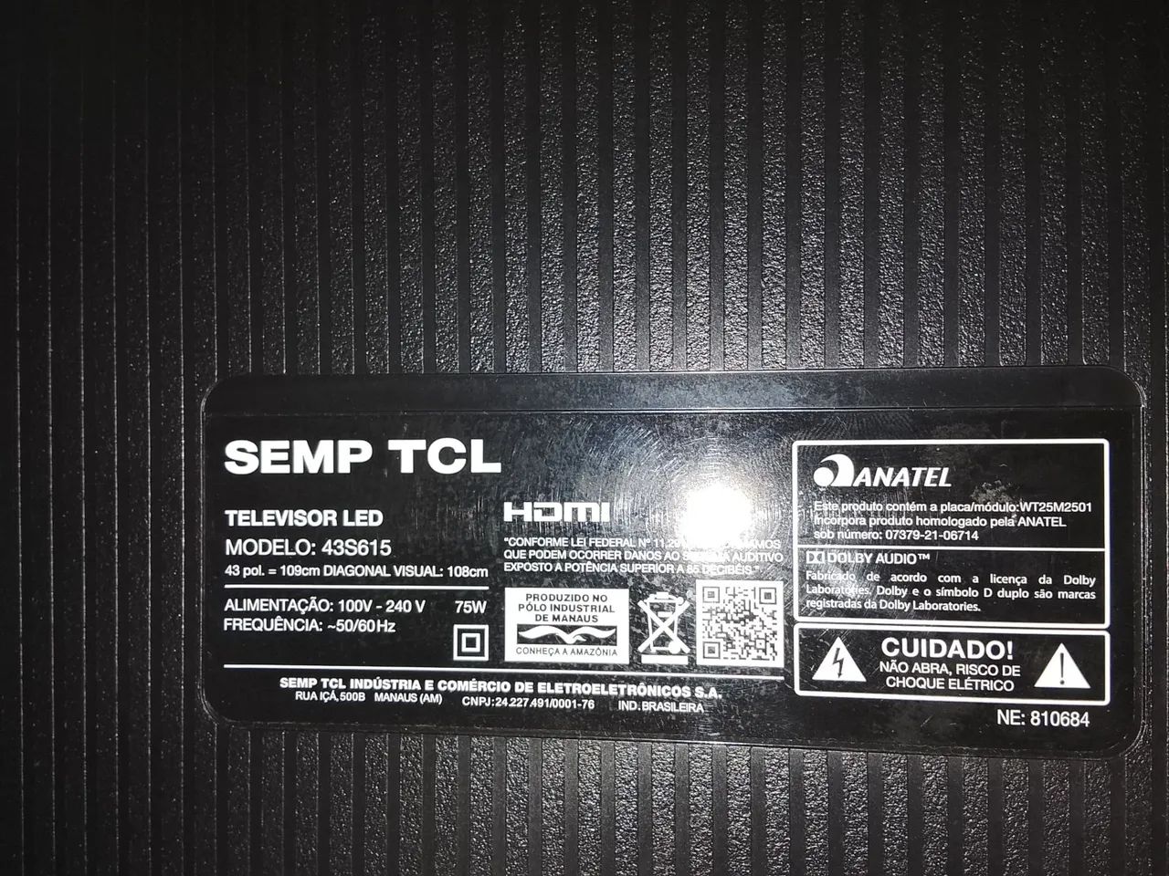 Televisão TCL 43 polegadas Android tv com defeito  - Foto 2