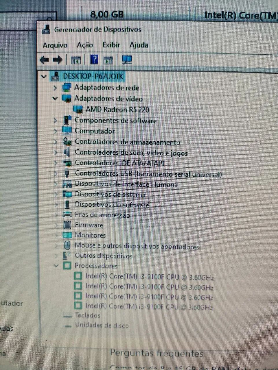 Desktop completo, core i3 de 9 geração  - Foto 2