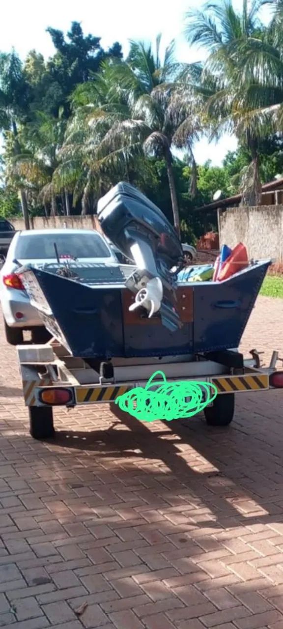 Vende-se conjunto barco 6 metros completo