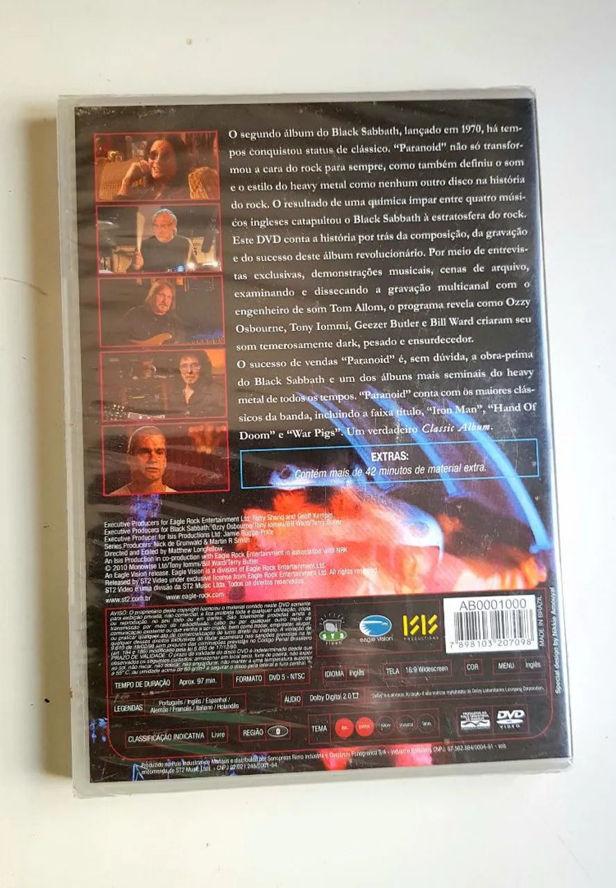 BLACK SABBATH - PARANOID - ÁLBUNS CLÁSSICOS (BLU-RAY) EAGLE VISION BLU-RAY NOVO! - Foto 2