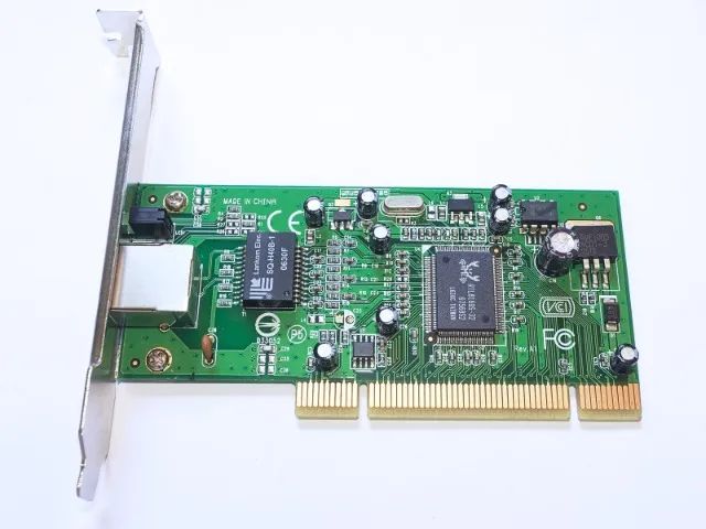 Placa de rede Gigabit PCI RTL8169 RJ45 1 porta - Foto 3