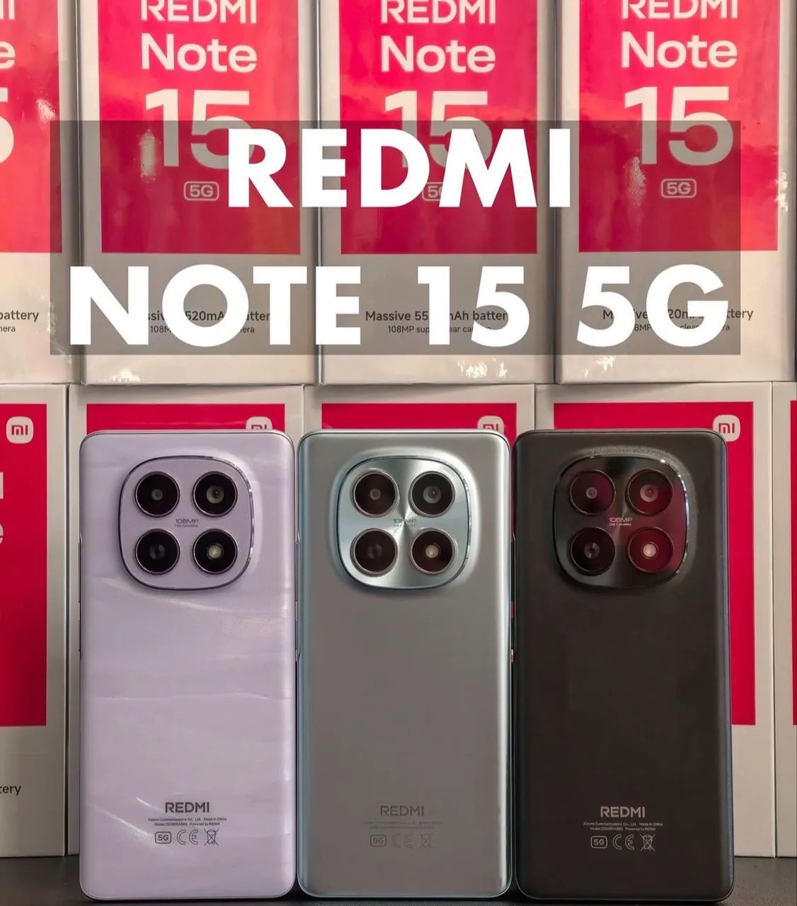 Celular Redmi Note 15 5G 512/08-Preto Lacrado Entregamos 