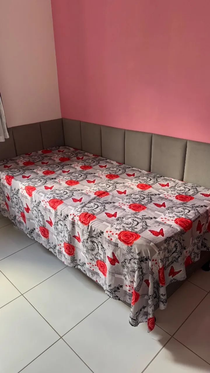 Cama Box Solteiro + Colchão seminovo