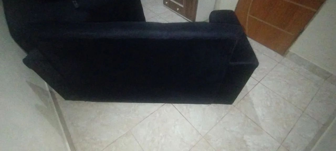 Sofá 3 Lugares Confortável Preto - Foto 3