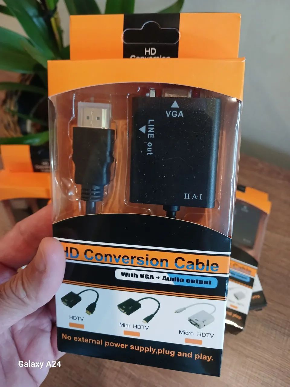 Adaptador e Conversor Hdmi Para Vga + cabo P2  - Foto 3