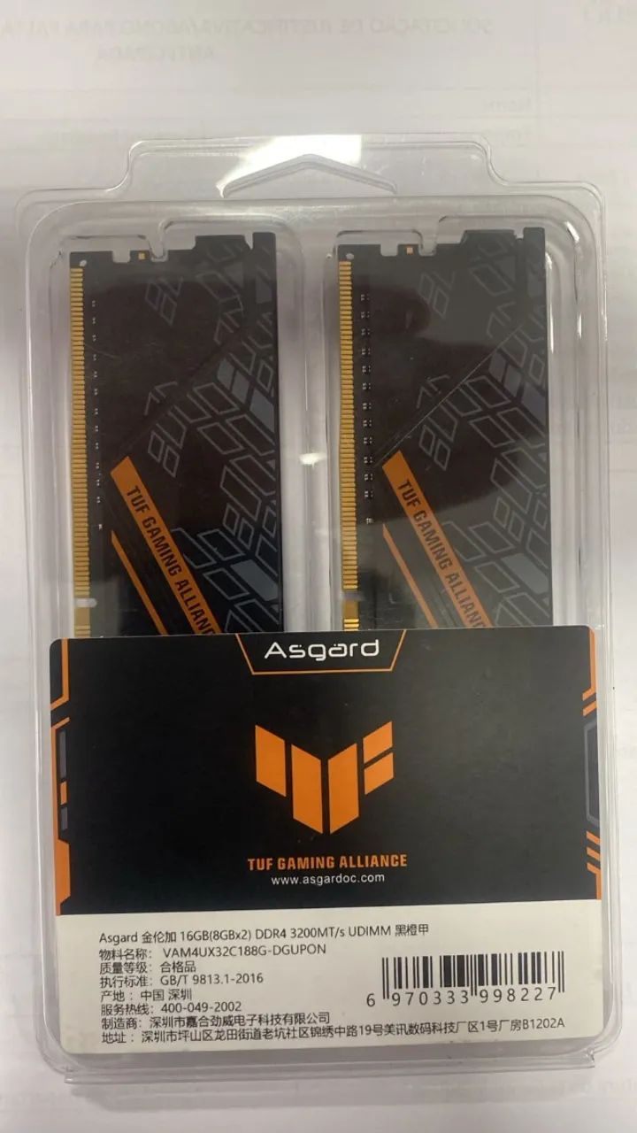 Memória RAM Asgard Tuff Gaming 