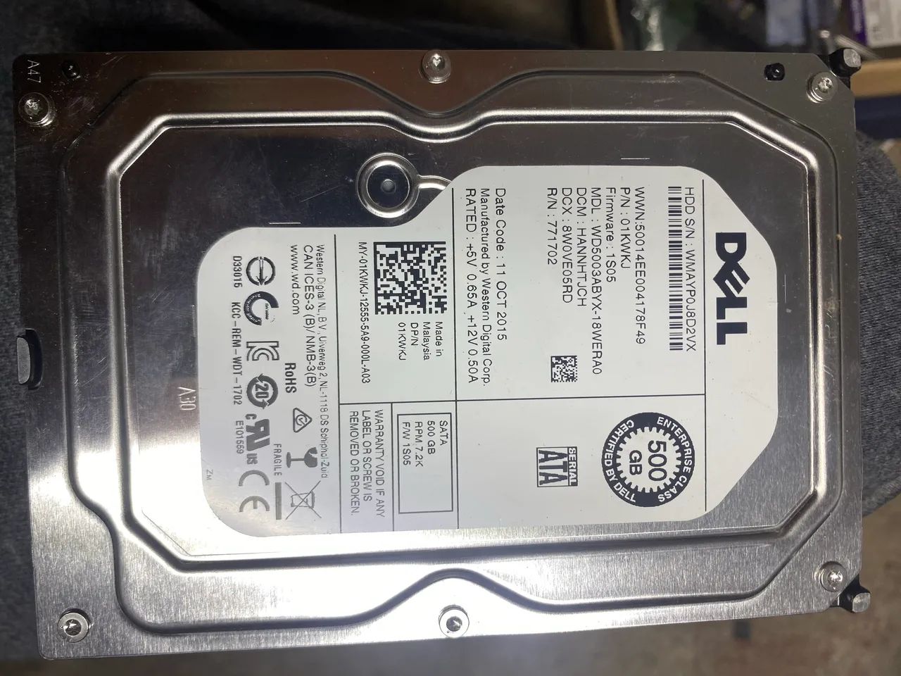 HD 500gb DELL