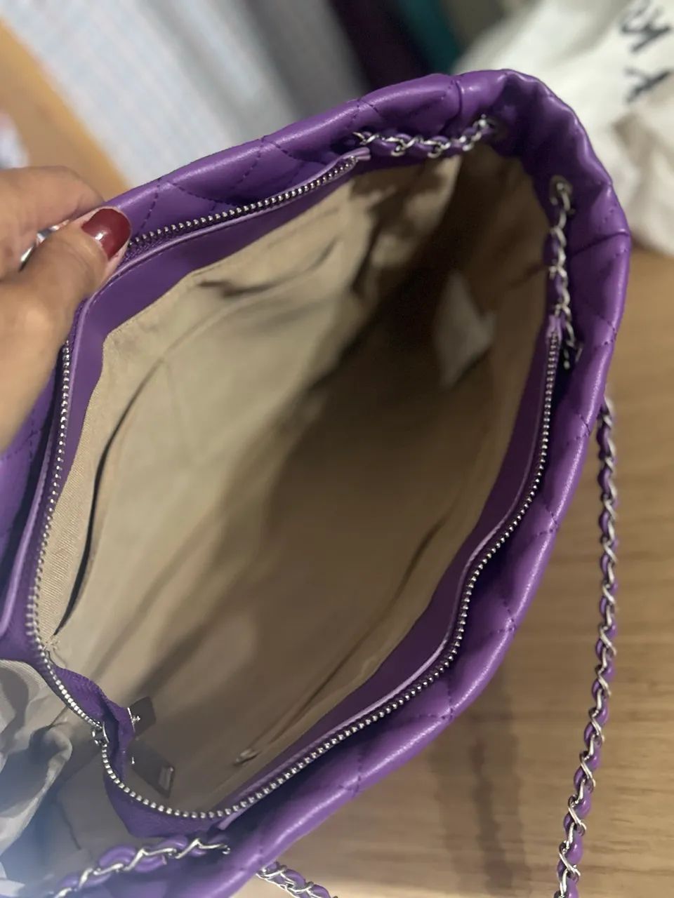 Bolsa lilás linda ombro , elegante  - Foto 2