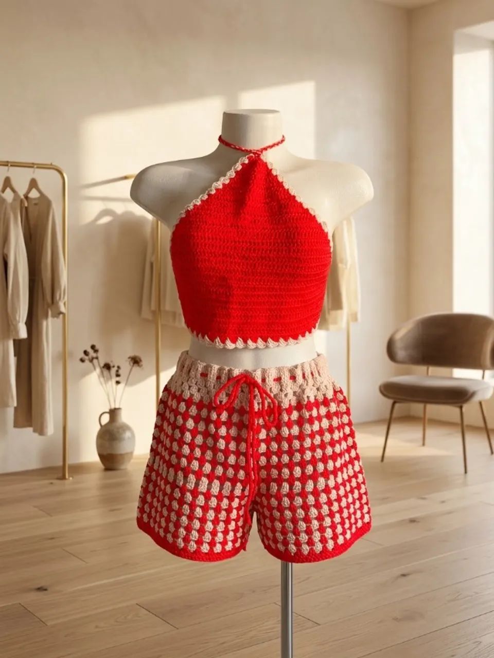 conjunto praia crochê