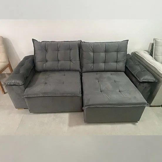 Sofá 315 Retrátil e Reclinável  2,20m - Entrega Grátis Fortaleza - Foto 4