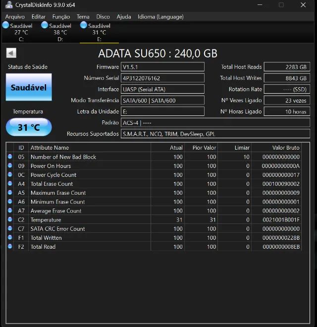 SSD 240GB ADATA SU650 SATA   - Foto 5