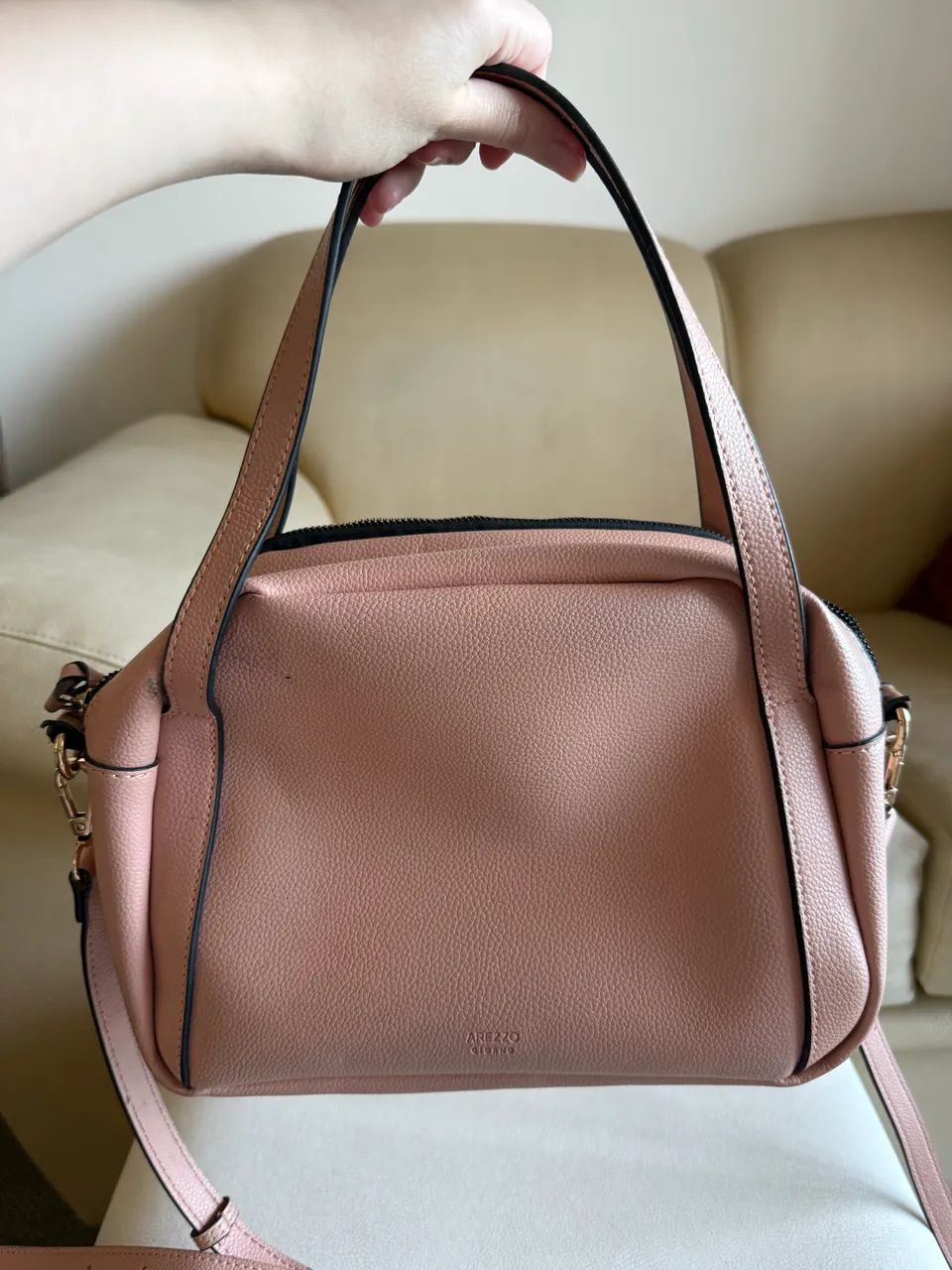 Bolsa Arezzo cor Nude Rosado - Foto 2
