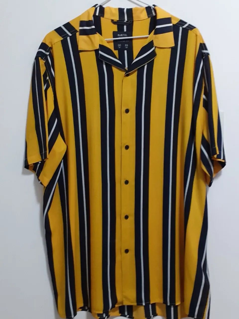 Camisa Masculina Listrada Manga Curta