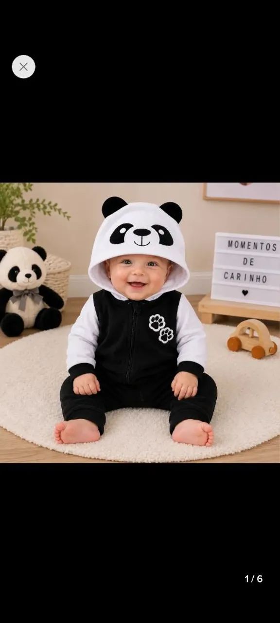Roupinha de panda 