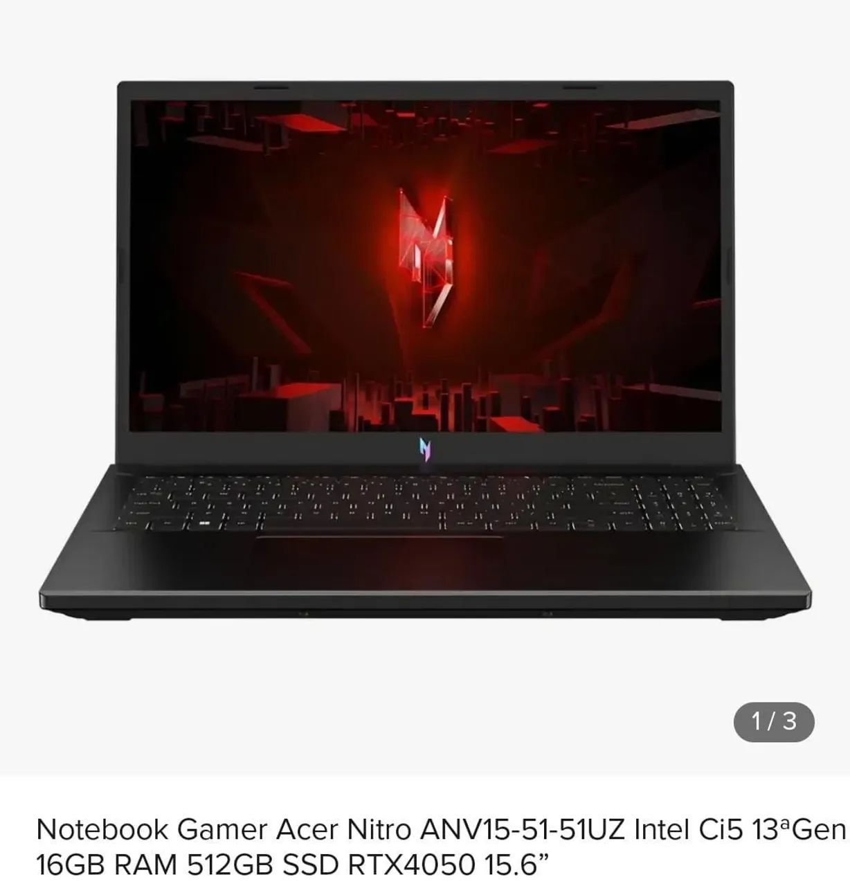Notbook Gamer Acer Nitro V15