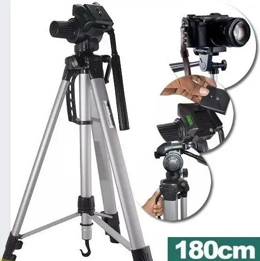 Tripé Profissional 1,8m Celular Projetor Camera Estabilizado  - Foto 3