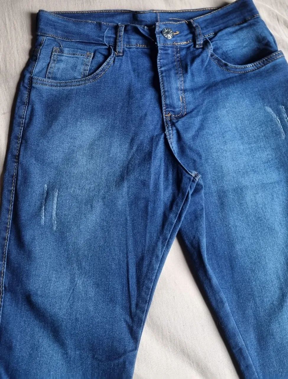 Calça jeans masculina 38 nova - com elastano  - Foto 3