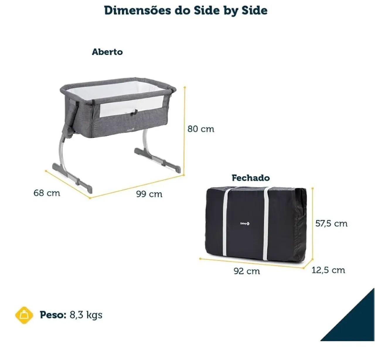 Berço co-bed acoplável na cama SAFETY FIRST